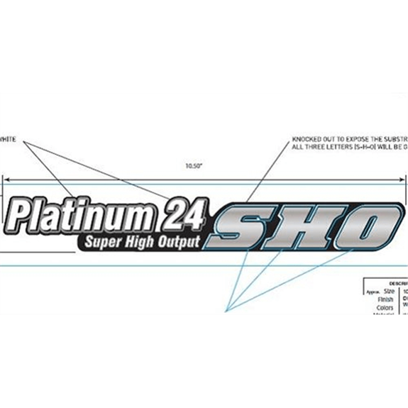 Decal,dash-platinum 24 Sho