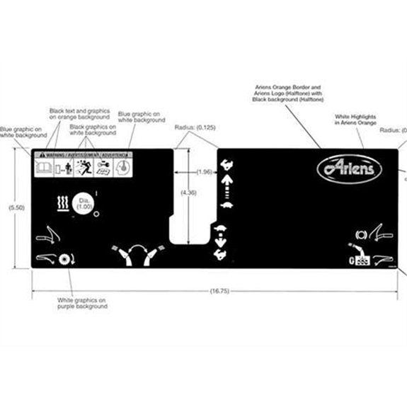 Ariens Sno-thro Decal,1024 Control