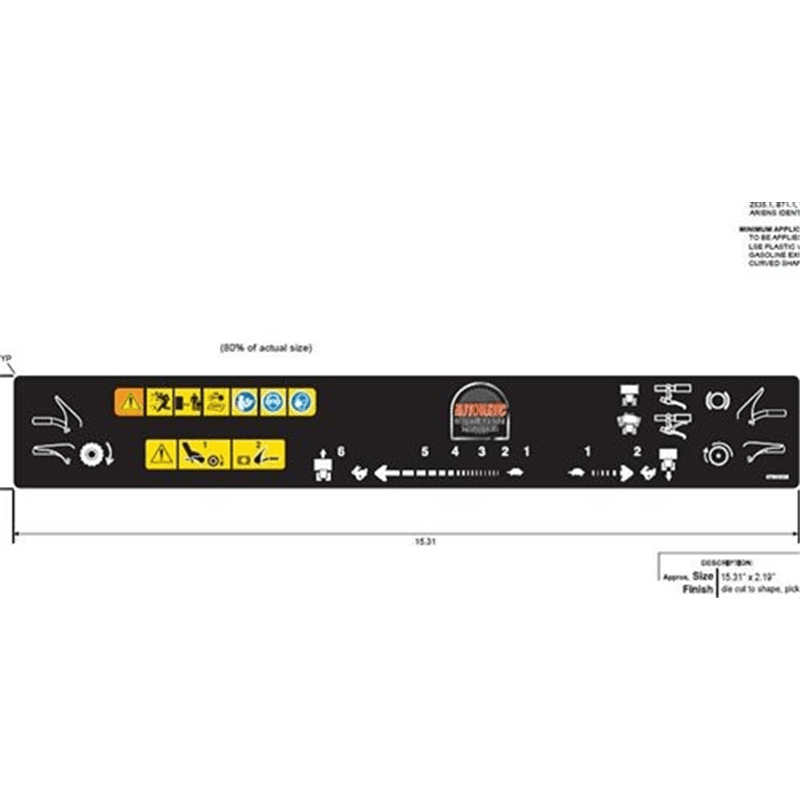 Decal, Control-power Brush-ce