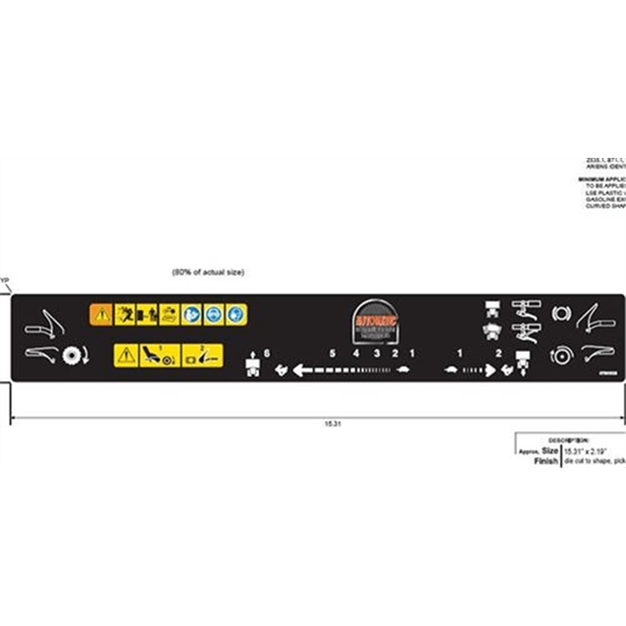 Decal, Control-power Brush-ce