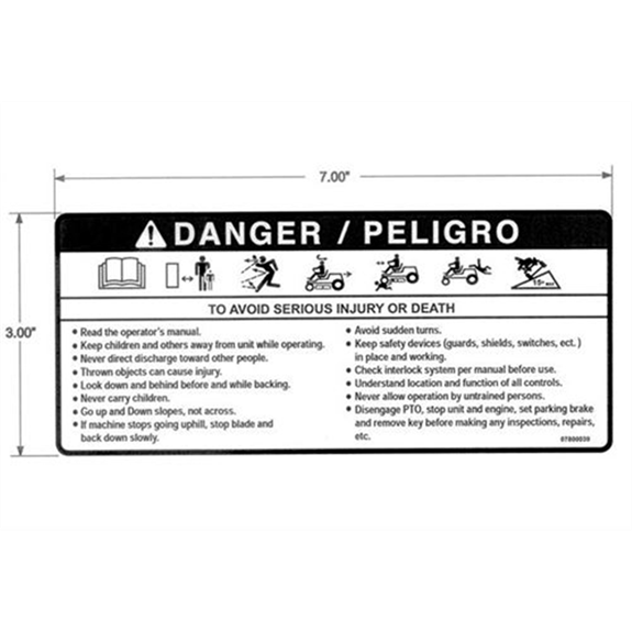 Decal, Safety English