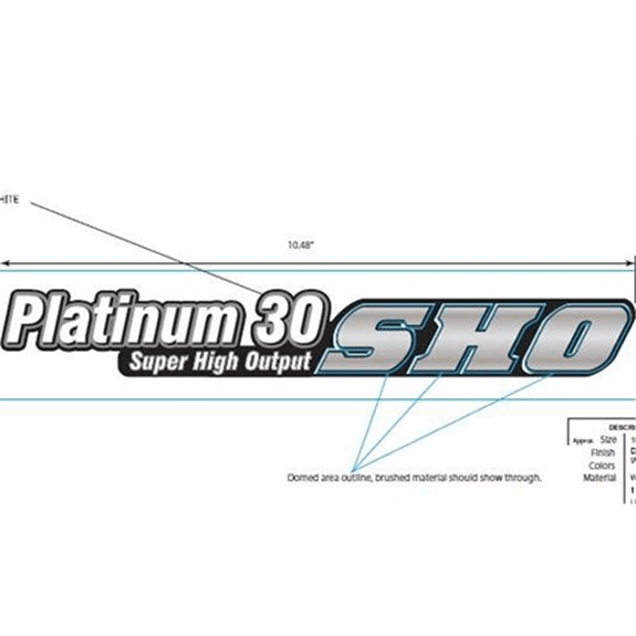 Decal,dash-platinum 30 Sho