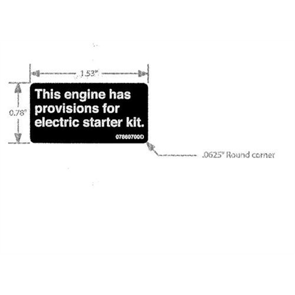 Ariens Sno-thro Decal - Electric Start