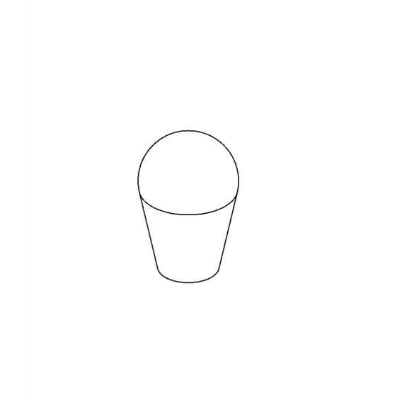 Knob,soft-teardrop,push-on Blk