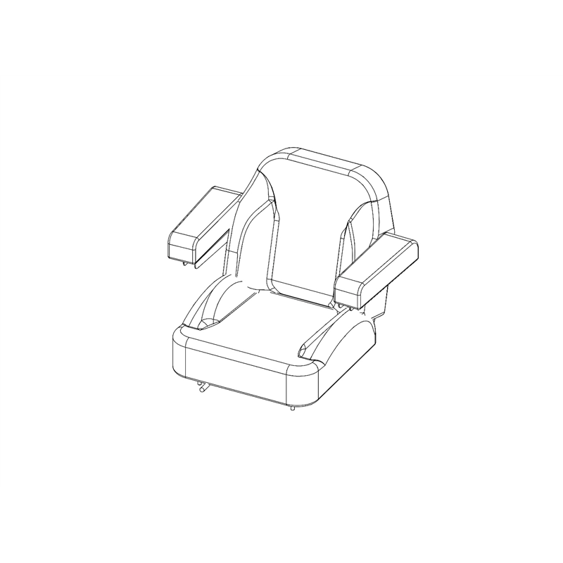 Ariens  Zero Turn Mower Seat, Sk250 Cool Gray With Arms