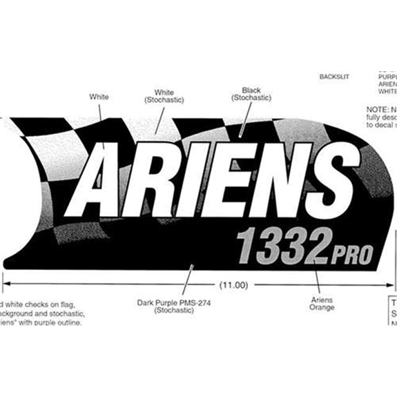 Ariens Sno-thro Decal, Front Panel - 1332
