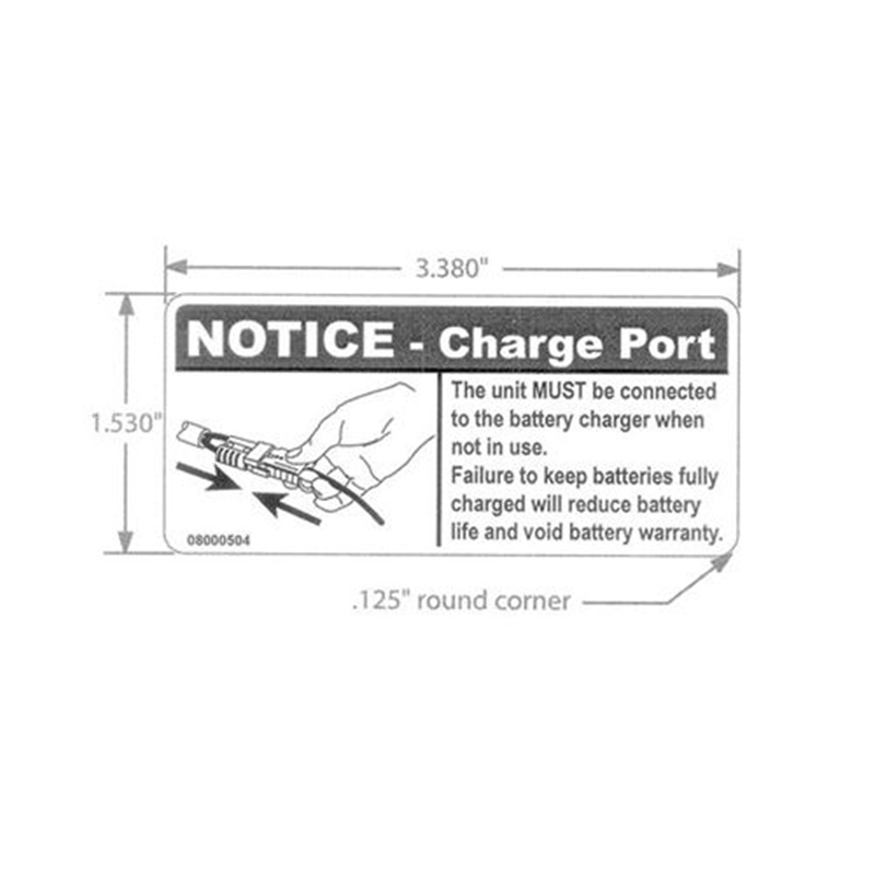 Ariens Lawn Mower Decal, Charge Port