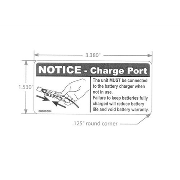 Ariens Lawn Mower Decal, Charge Port