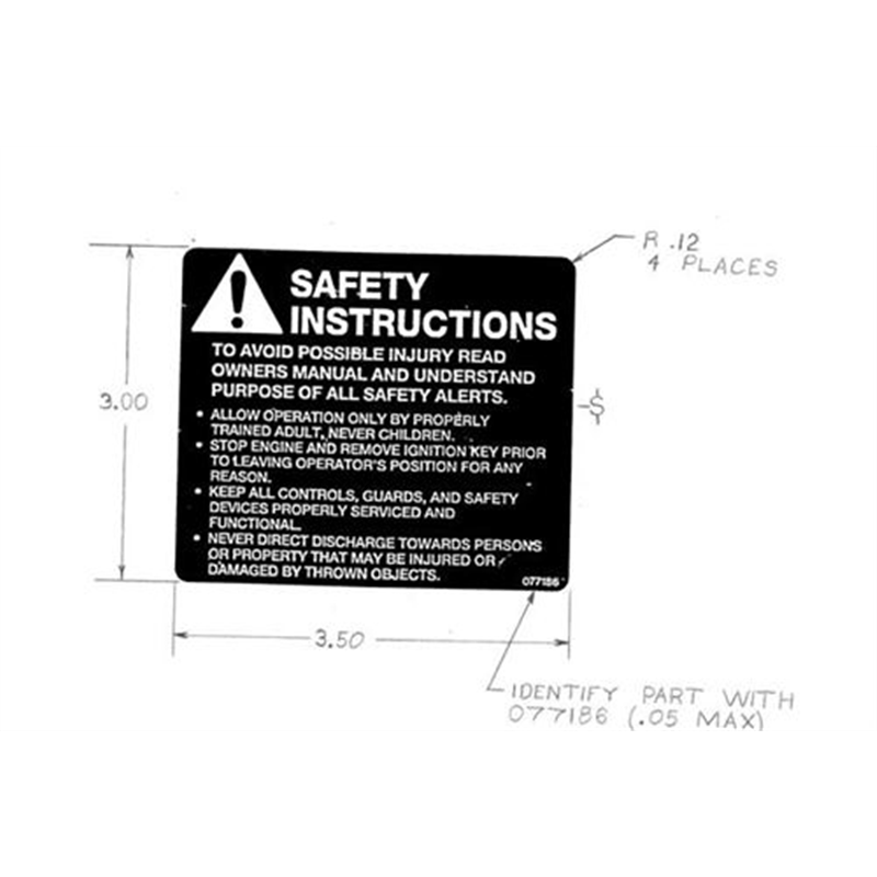 Decal-safety Instruction