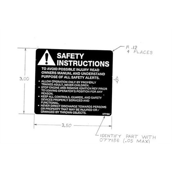 Decal-safety Instruction