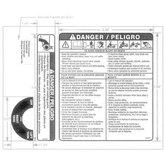 Decal Fuel Danger