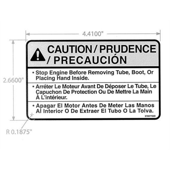 Decal-boot Caution