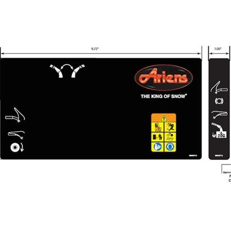 Ariens Sno-thro Decal, Control, Deluxe Pin Lock Axle