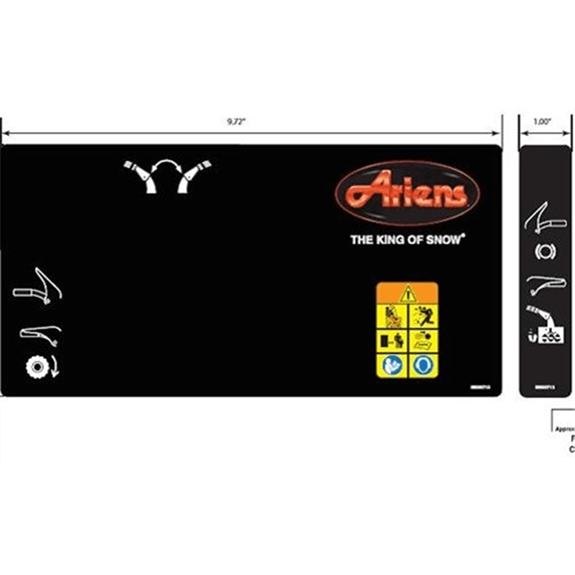 Ariens Sno-thro Decal, Control, Deluxe Pin Lock Axle