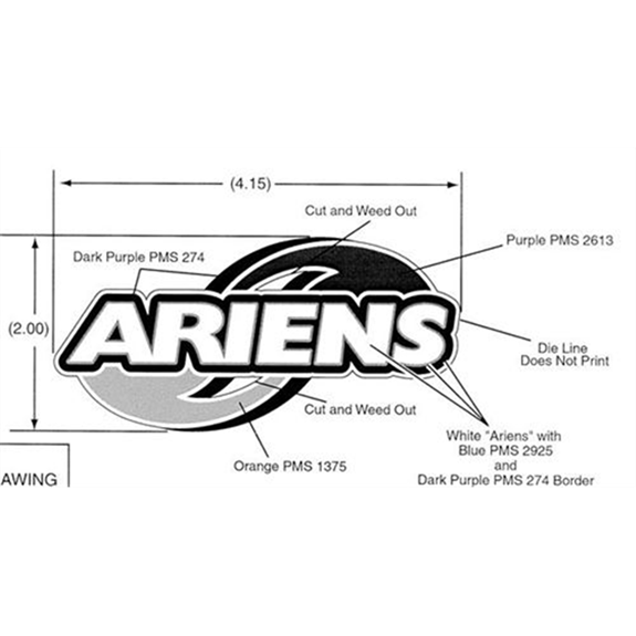 Ariens Sno-thro And Lawn Mower Decal, Ariens