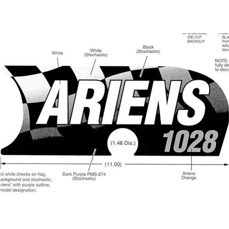 Ariens Sno-thro Decal, Front Panel- 1028