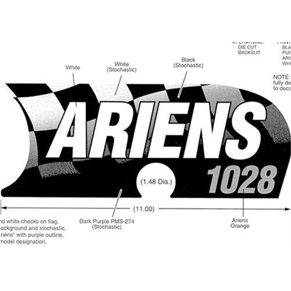 Ariens Sno-thro Decal, Front Panel- 1028