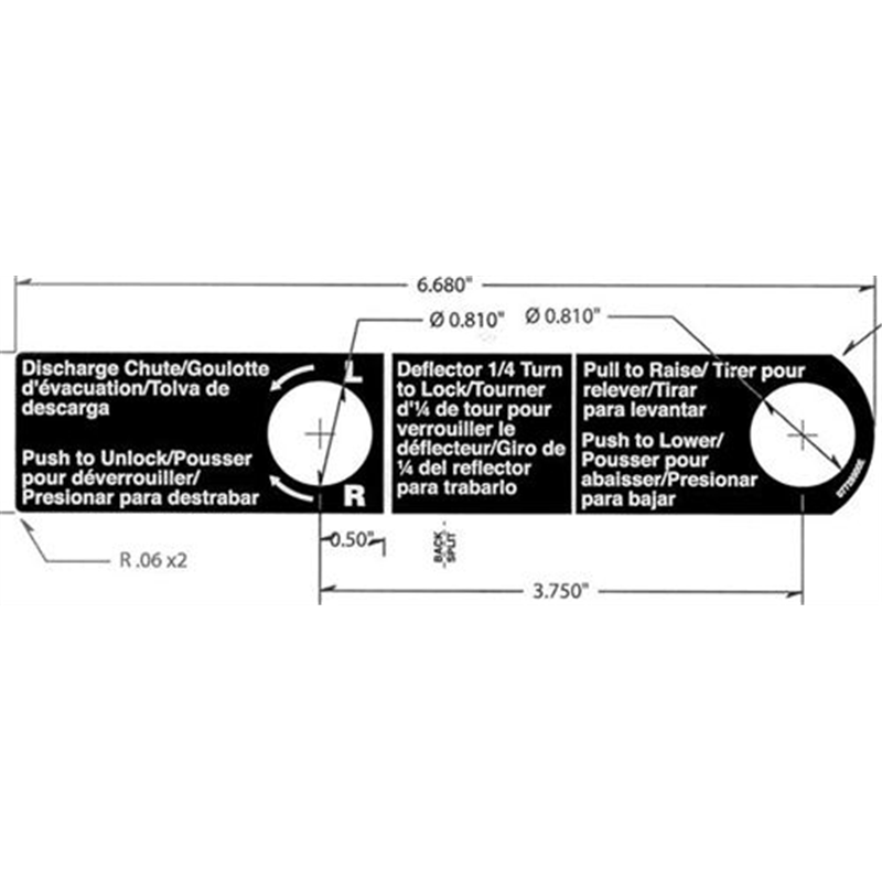 Ariens Sno-thro And Lawn Mower Decal-chute Crank