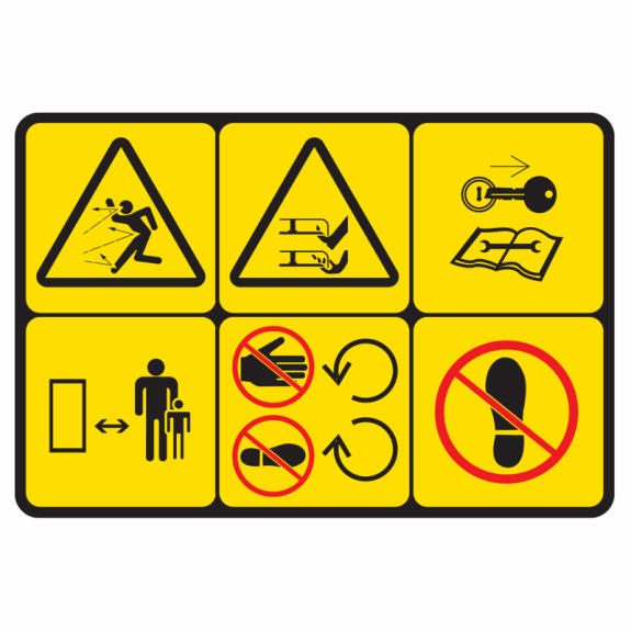 Decal, Safety - Mower Deck