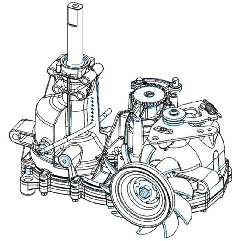 Ariens Lawn Mower Transaxle, Right Hand Ezt D-shaft Short