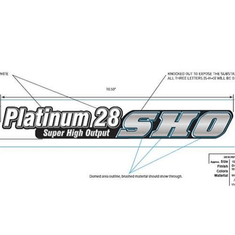 Decal, Dash-platinum 28 Sho