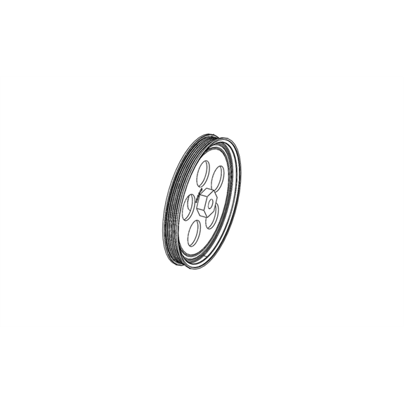 Pulley, Poly V-belt J-6 W/hub