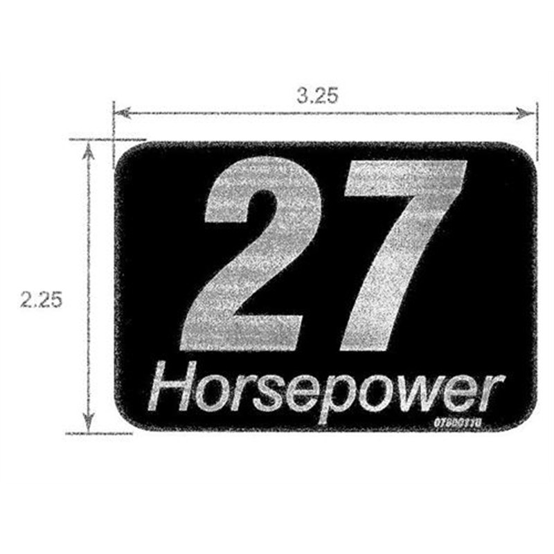 Decal, 27 Hp