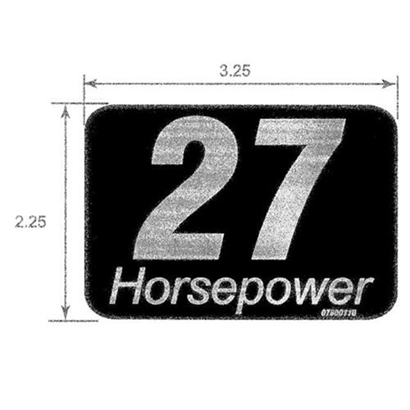 Decal, 27 Hp