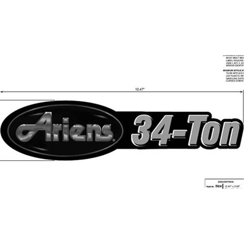 Decal, 34ton/Ariens Logo