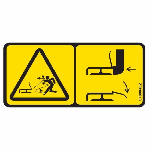 Decal, Safety - Deck Guarding