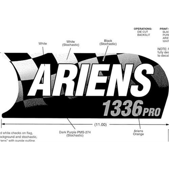 Ariens Sno-thro Decal, Front Panel- 1336