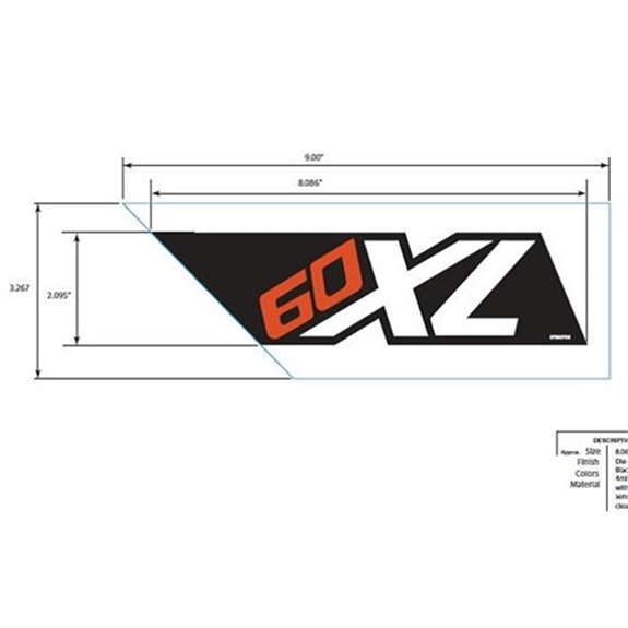 Decal, Lh Side Panel, 60 Xl