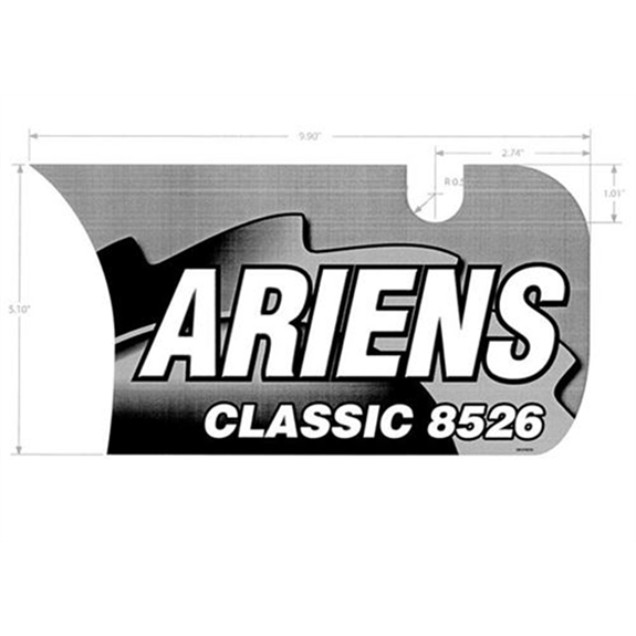 Ariens Sno-thro Decal, Front Dash - 8526le