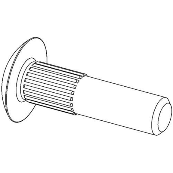 Ariens Zero Turn Mower Bolt, Rib Neck .38-16 X 1.50