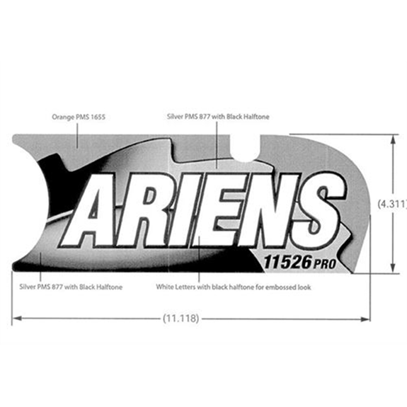 Ariens Sno-thro Decal, Front Panel - 11526