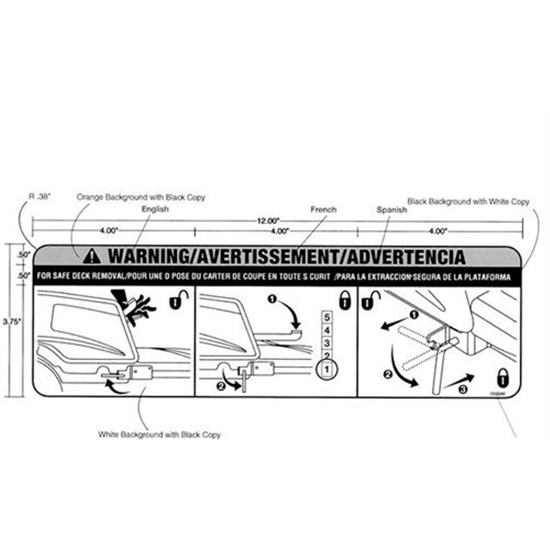 Decal, Safe Deck Removal