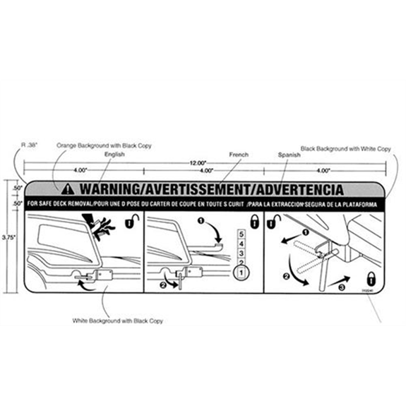 Decal, Safe Deck Removal
