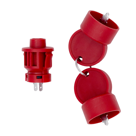 Engine Run/Stop Key Switch With Two Keys (Red)