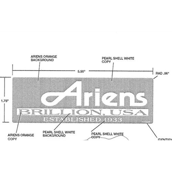 Ariens Lawn Mower Decal-Ariens Established 1933