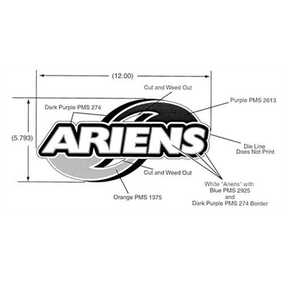 Ariens Lawn Mower Decal,  Hood