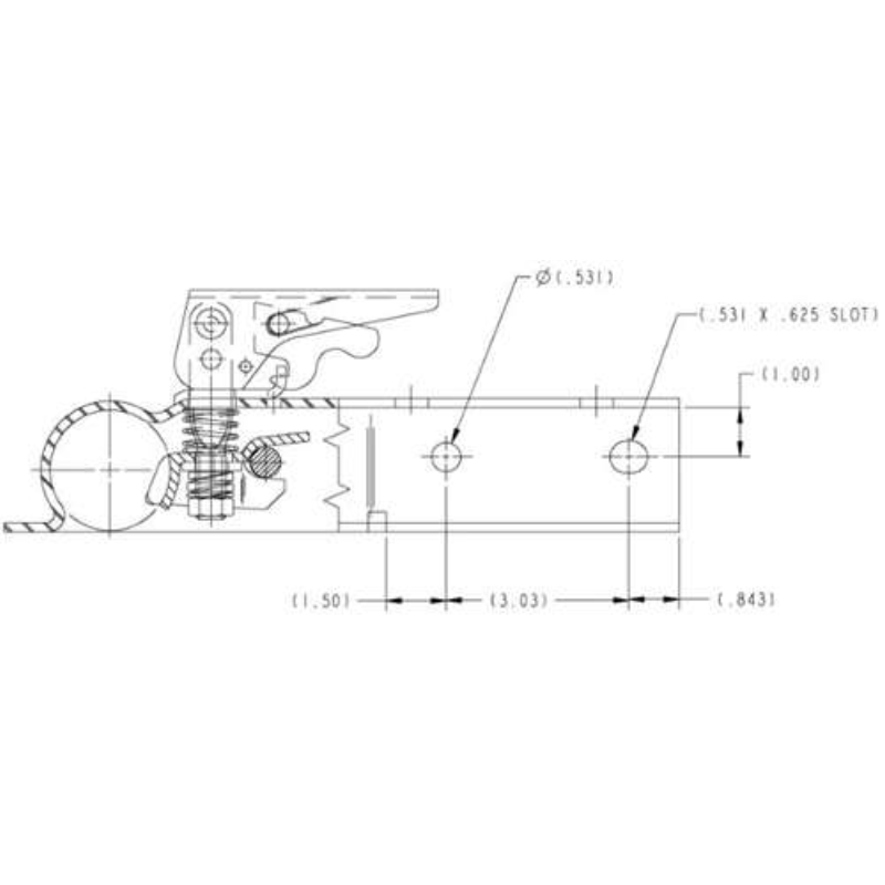 Ariens Log Splitter Hitch, Ball 2-inch