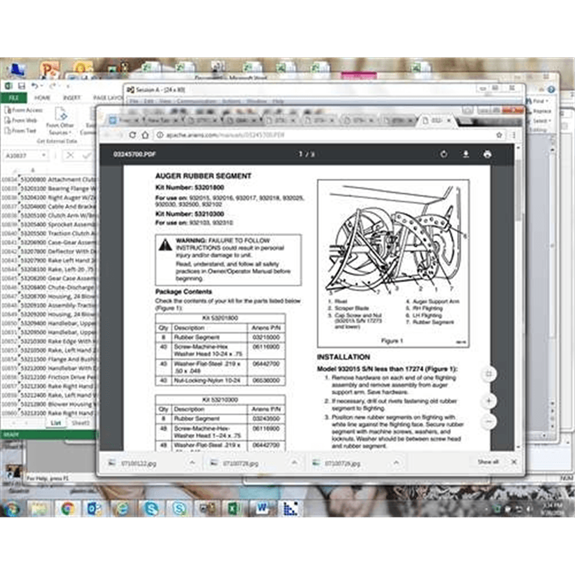 Ariens Sno-thro Rake Edge With Hardware- 24
