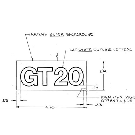 Decal Gt-20