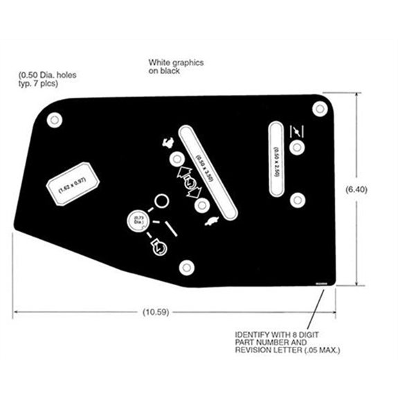 Ariens Zero Turn Mower Decal,  Control Panel