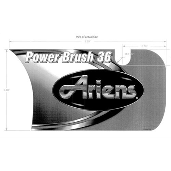 Ariens Sno-thro Decal, Front Dash Brush