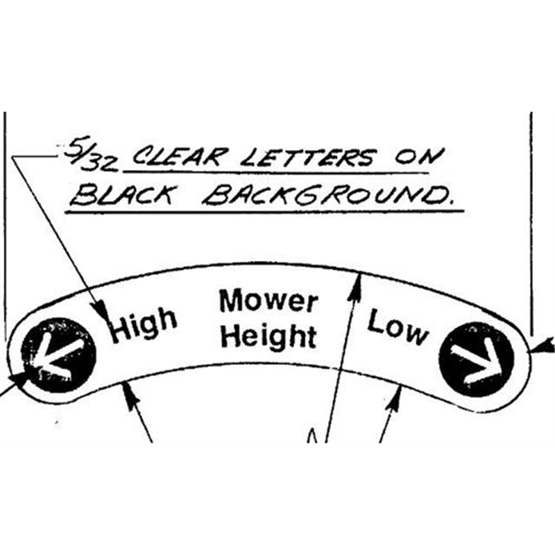 Mower Height Decal