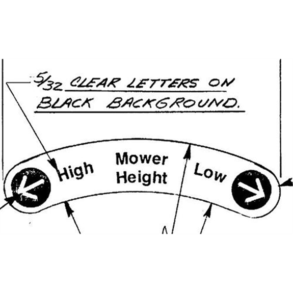 Mower Height Decal