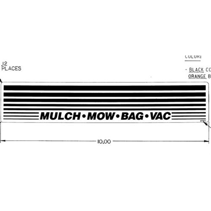 Ariens Rear Engine Rider Decal - Mulch-mow-bag-vac