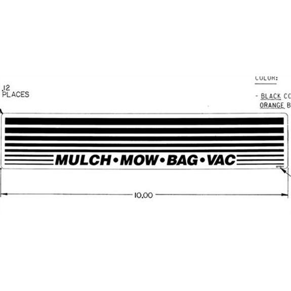Ariens Rear Engine Rider Decal - Mulch-mow-bag-vac