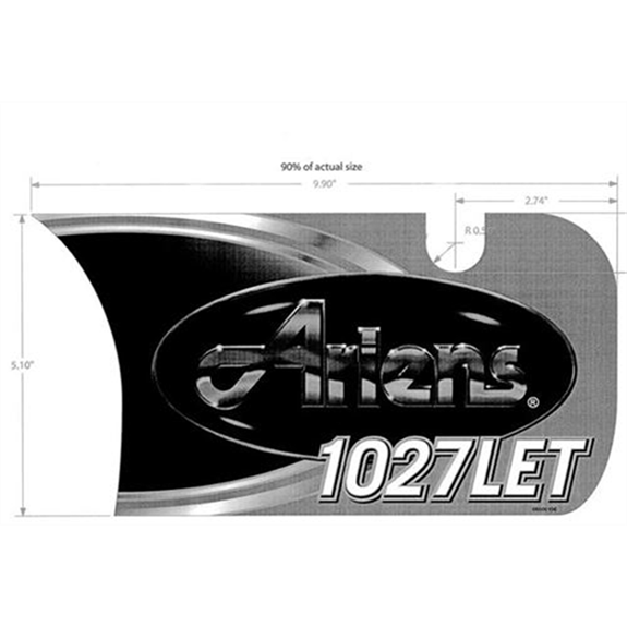 Ariens Sno-thro Decal, Front Dash - 1027let